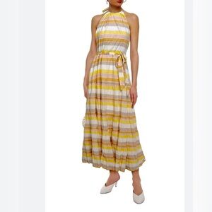 Zimmmerman size 2 primrose strip halter neck dress